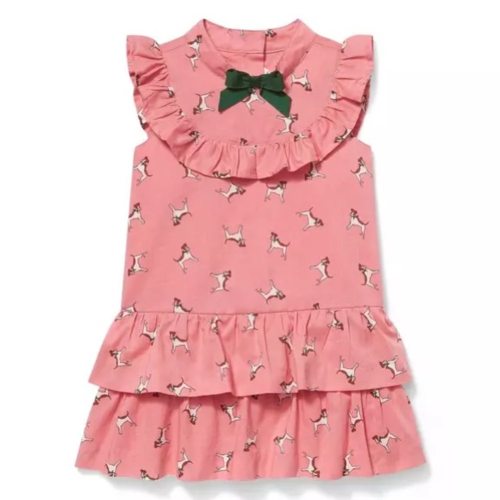 NWT Janie and Jack Dusty Rose Ruffle Dog Dress